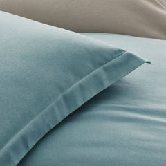 Luxe Ultra-Cozy Cotton Velvet Flannel Sham Cloud Blue, King