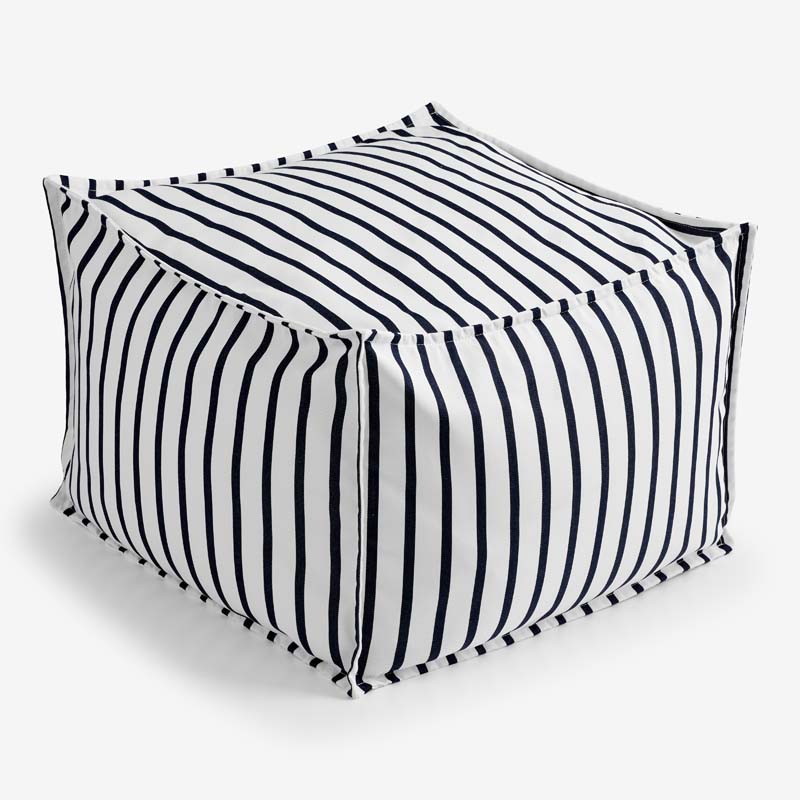 Indoor/Outdoor Pouf - Lido Stripe, Medium