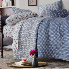 Jiya Reversible Quilted Sham - Blue, King