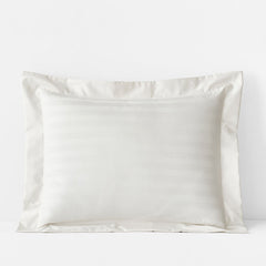 Dobby Stripe Classic Smooth Wrinkle-Free Sateen Sham - Cream, Standard