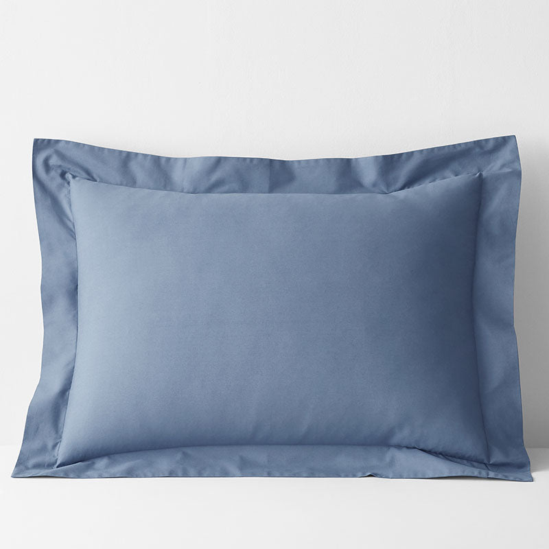 Classic Cool Cotton Percale Sham - Slate Blue, King