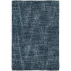 Crosshatch Hand Hooked Wool Rug - Denim,  8' Runner