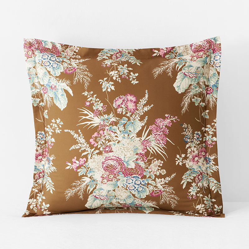 Malti Premium Smooth Sateen Reversible Sham - Gold, Euro