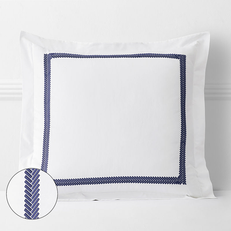 Hewett Luxe Smooth Egyptian Cotton Sateen Sham - Blue, Euro
