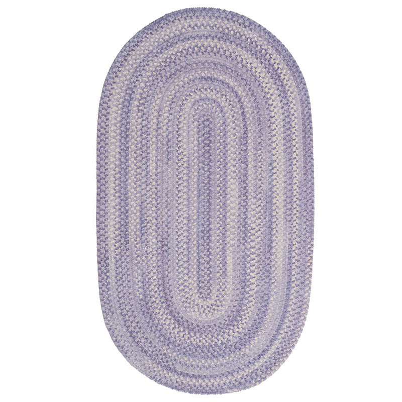 Bambini Braided Chenille Rug - Periwinkle, 5' x 8' Oval