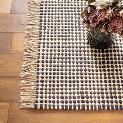 Kuba Handwoven Jute Rug - Black, 3' x 5'