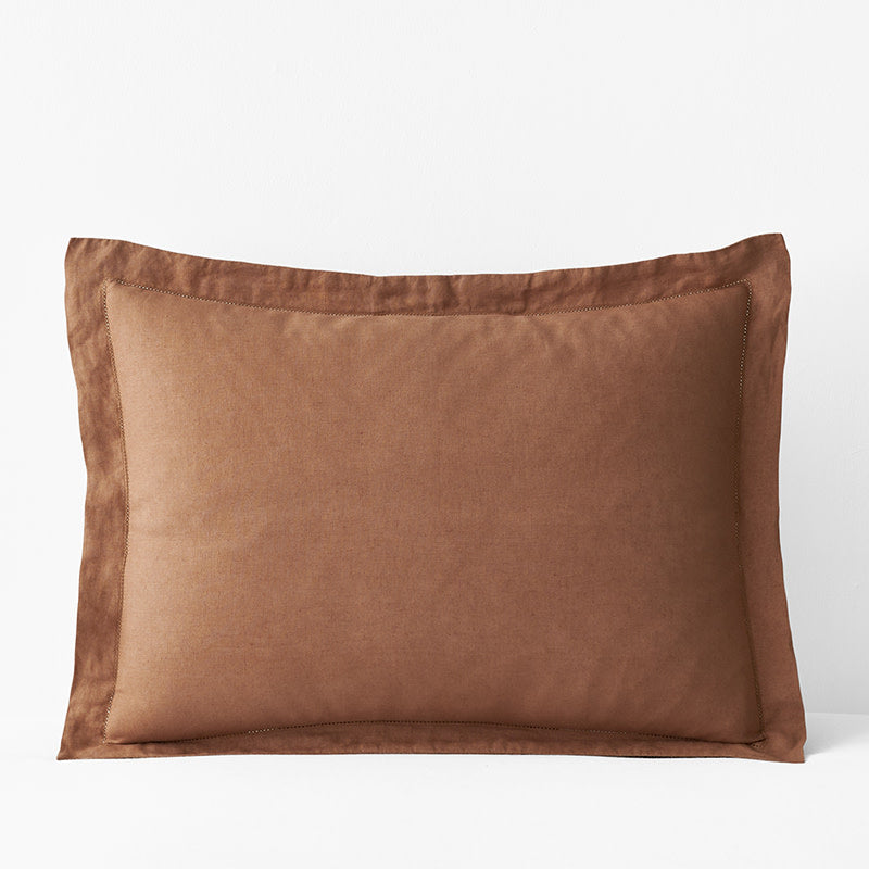 Premium Breathable Relaxed Linen Sham - Clay, King