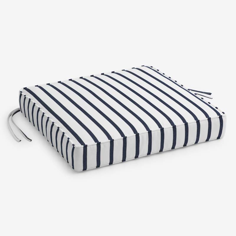 Replacement Boxed Edge Chair Cushion - Lido Stripe, 20 in. x 20 in.