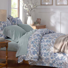 Garden Song Premium Smooth Sateen Duvet Cover - Mint Green, Twin/Twin XL