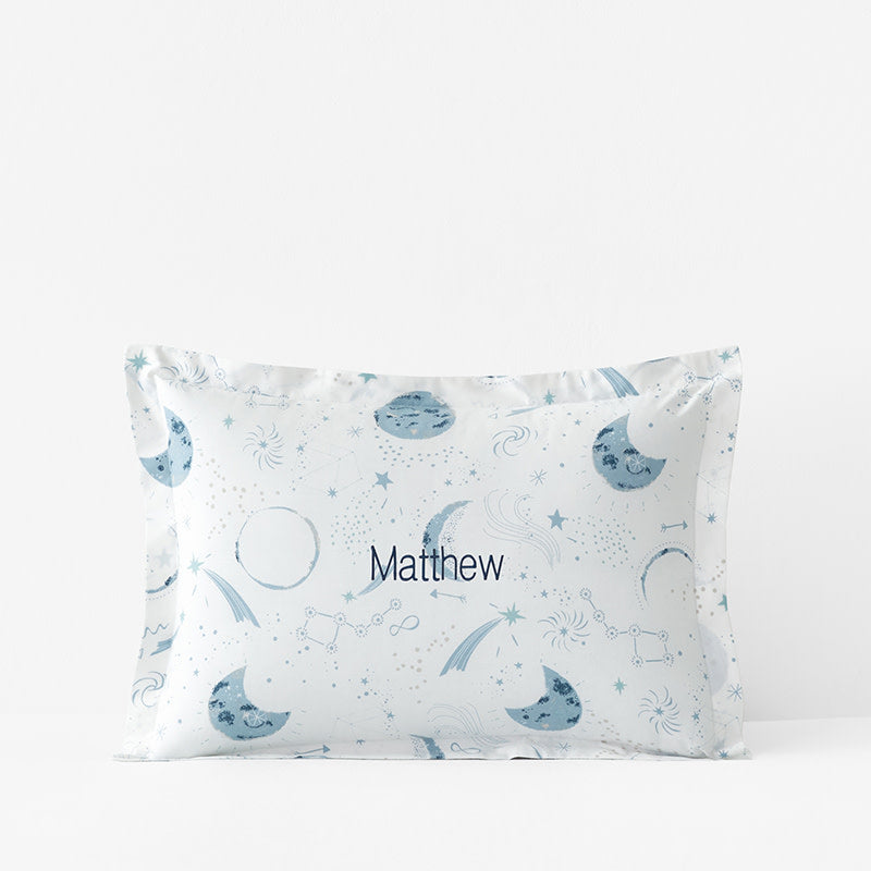 Night Sky Classic Cool Organic Cotton Percale Sham - Blue, Toddler