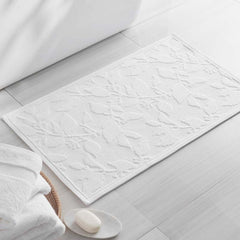 Flatwoven Textured Bath Mat - Leaves, 24 in. x 40 in.