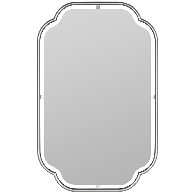 Gilded Floating Frame Wall Mirror - Silver