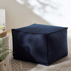Indoor/Outdoor Pouf - Navy, Medium