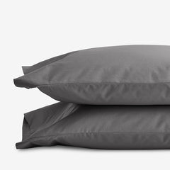 Classic Cool Cotton Percale Pillowcase Set - Graphite, King