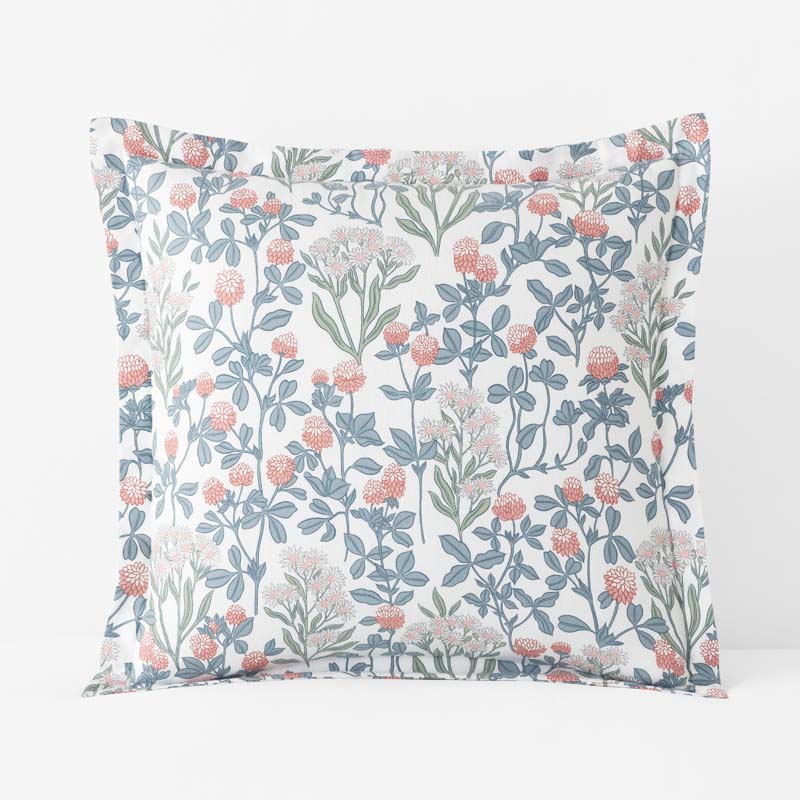 Holiday Print Classic Ultra-Cozy Cotton Velvet Flannel Sham - Botanical Grace, Euro