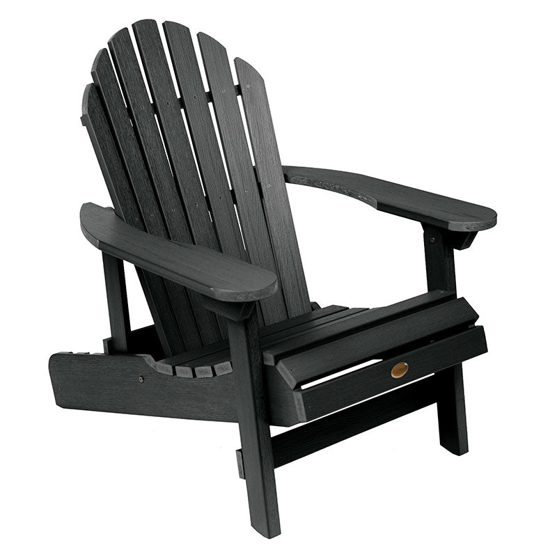 Folding and Reclining Adirondack Chair - Black