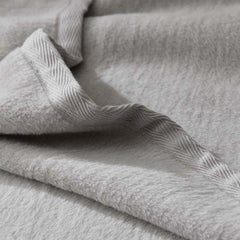 Cotton/Acrylic Fleece Throw - Silver