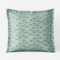 Climbing Vines Classic Cool Cotton Percale Sham - Sage Green, Euro