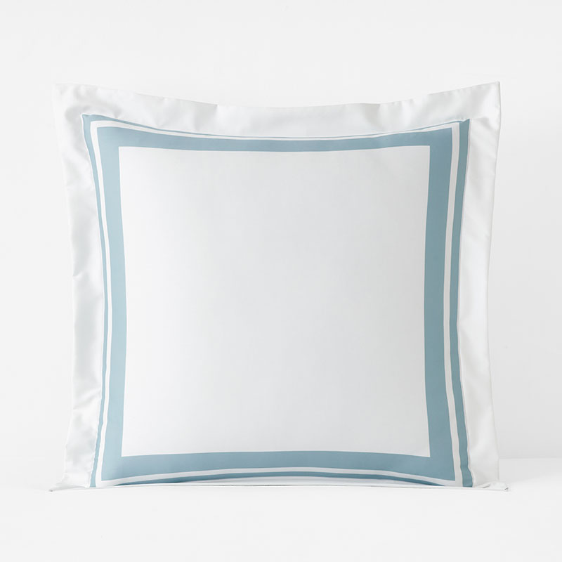 Double Border Premium Smooth Supima® Cotton Wrinkle-Free Sateen Sham - Cloud, Euro