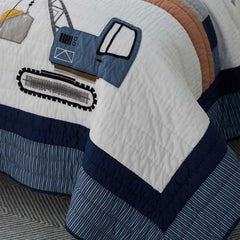 Construction Builders Quilt - Blue Multi, Twin/Twin XL
