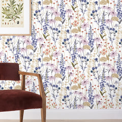 Florence Removable Wallpaper - Purple Multi, Roll