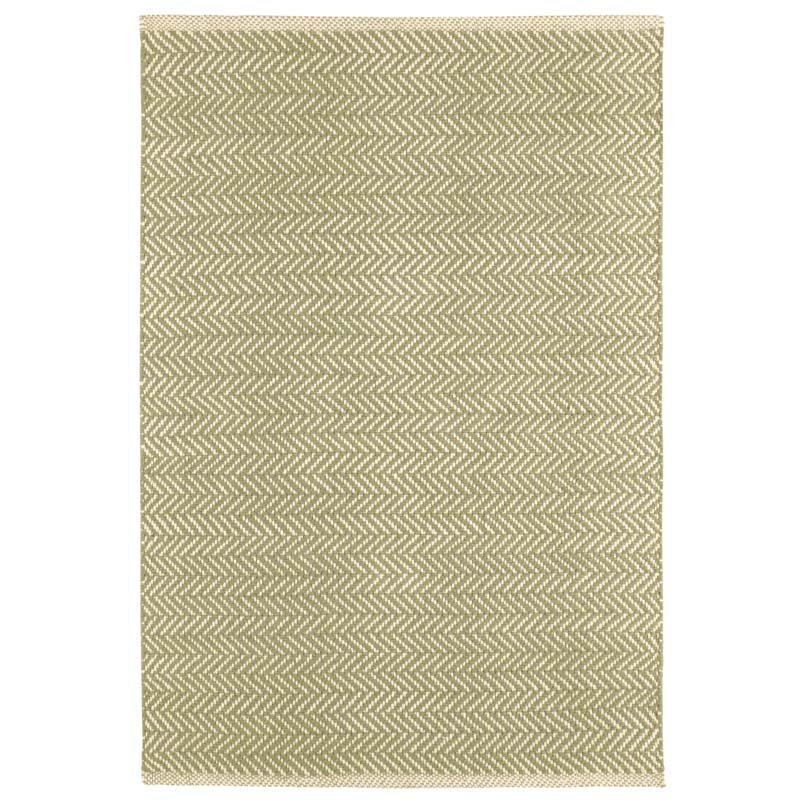 Herringbone Handwoven Cotton Rug - Sage, 2' 6" x 8' Runner