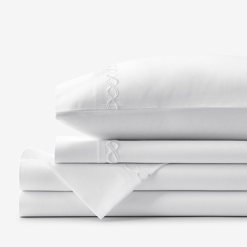 Marcella Premium Smooth Egyptian Cotton Sateen Bed Sheet Set - White, Cal King