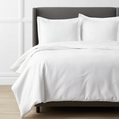 Premium Ultra-Cozy Cotton Velvet Flannel Duvet Cover - White, Full
