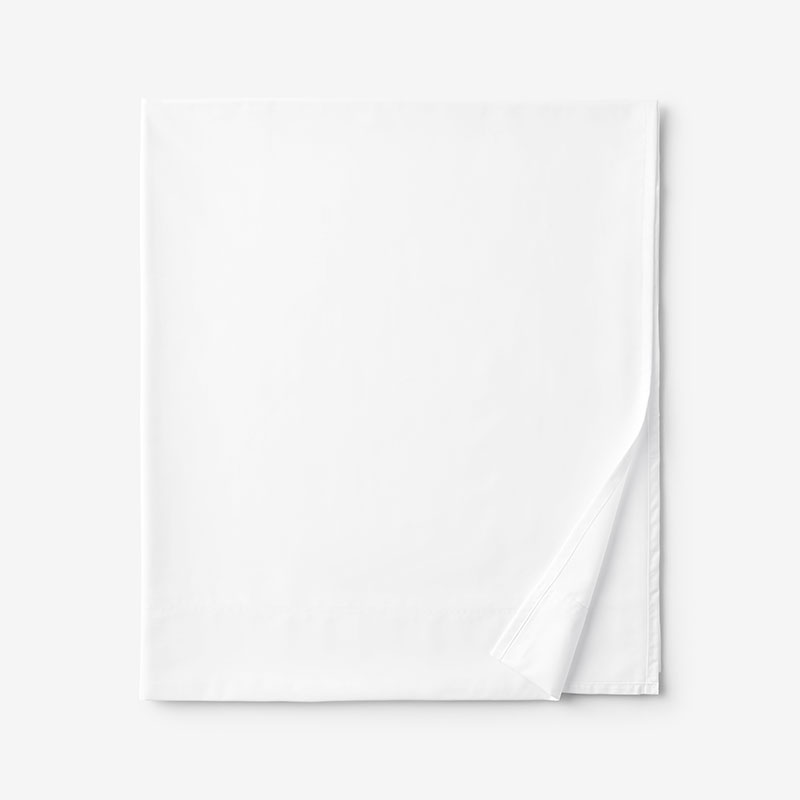 Classic Smooth Rayon Made From Bamboo Sateen Flat Bed Sheet - White, Full