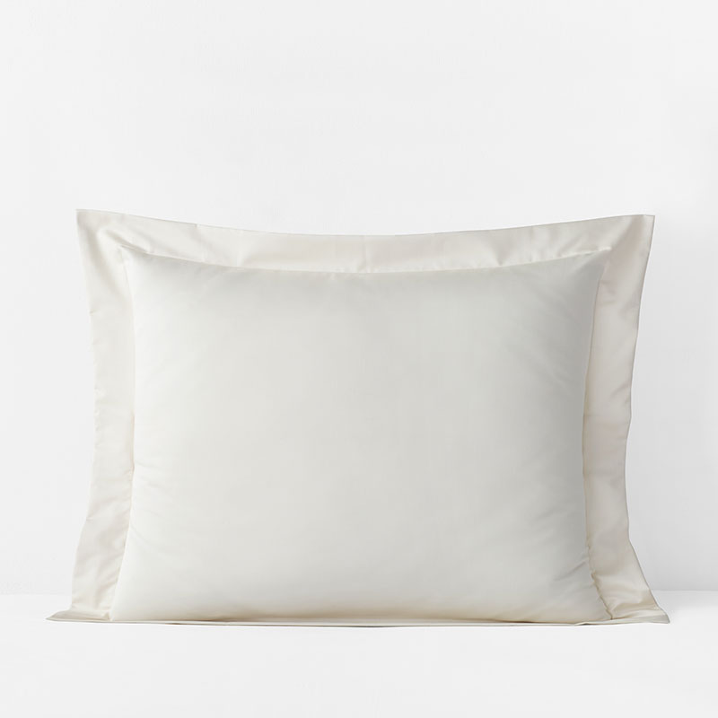 Premium Smooth Supima® Cotton Wrinkle-Free Sateen Sham - Ivory, King