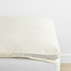 Classic Cool Cotton Percale Mattress Topper Cover - Cream, Twin XL