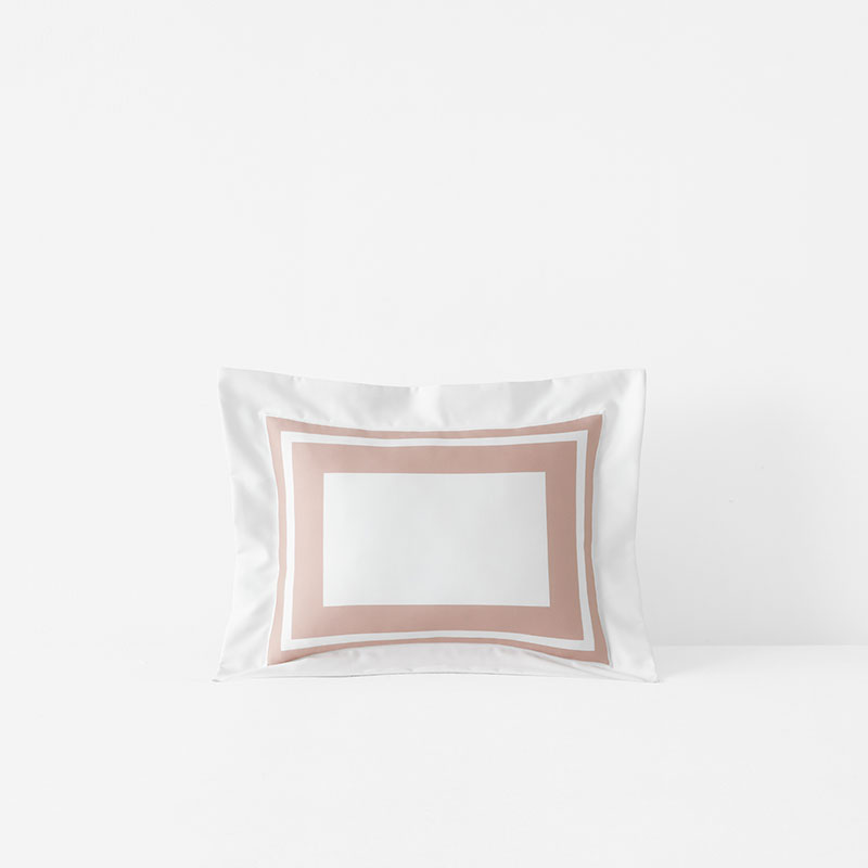 Double Border Premium Smooth Supima® Cotton Wrinkle-Free Sateen Sham - Rose, Boudoir