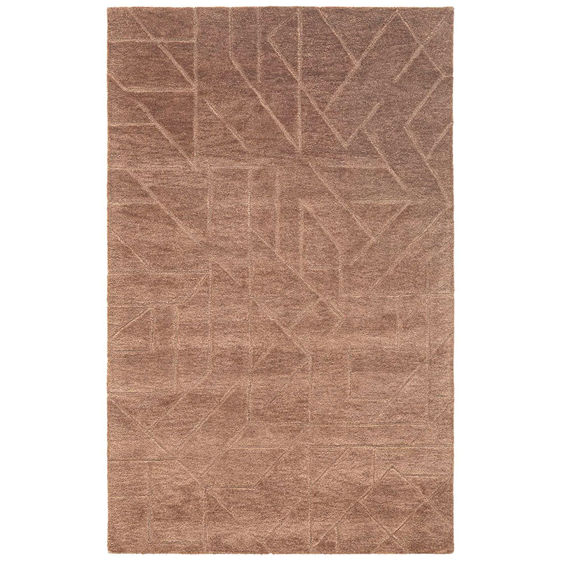 Relief Hand Tufted Wool Rug -  Rust, 8' x 10'
