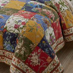 Aaliyah Patchwork Quilted Sham - Green Multi, Euro