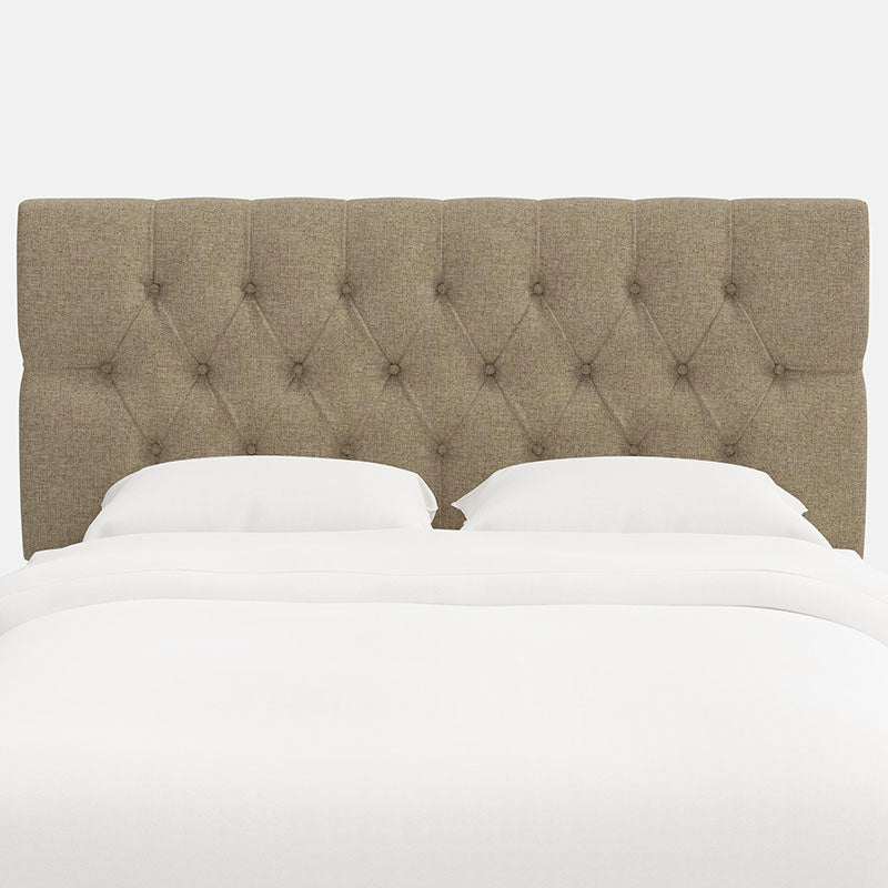 Park Tufted Textured Linen Headboard - Linen, Queen
