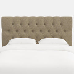 Park Tufted Textured Linen Headboard - Linen, Queen