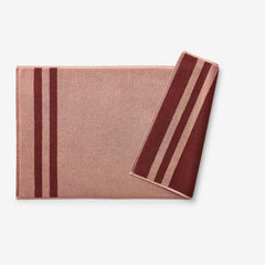 Mirage Aegean Cotton Reversible Stripe Bath Mat - Caramel, 20 in. x 36 in.