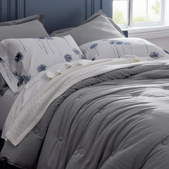 Classic Smooth Rayon Made From Bamboo Sateen Comforter - Pebble Gray, Full