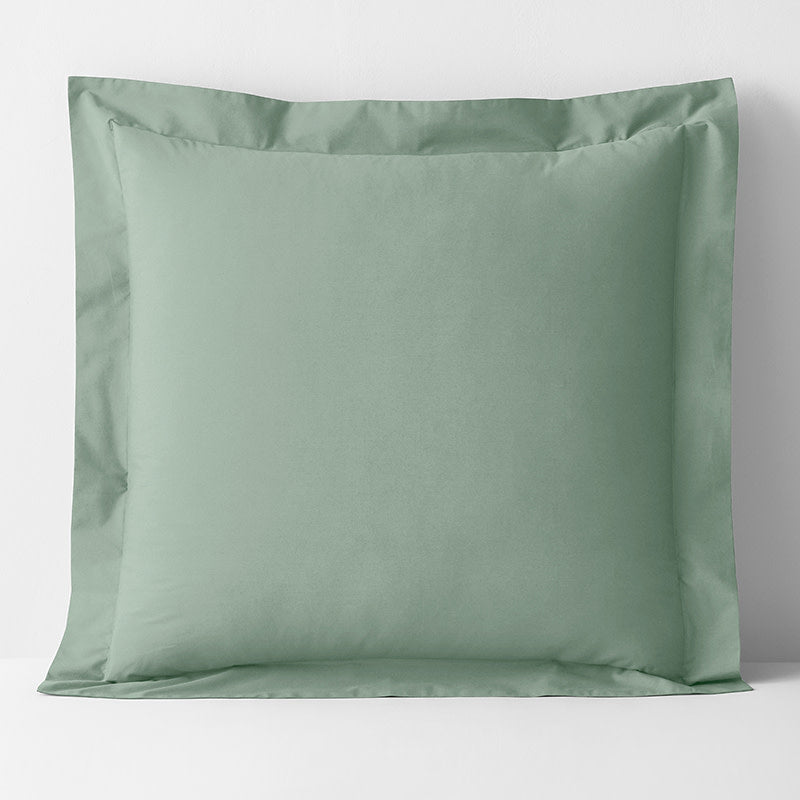 Classic Cool Cotton Percale Sham - Thyme, Euro