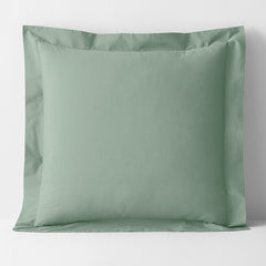 Classic Cool Cotton Percale Sham - Thyme, Euro