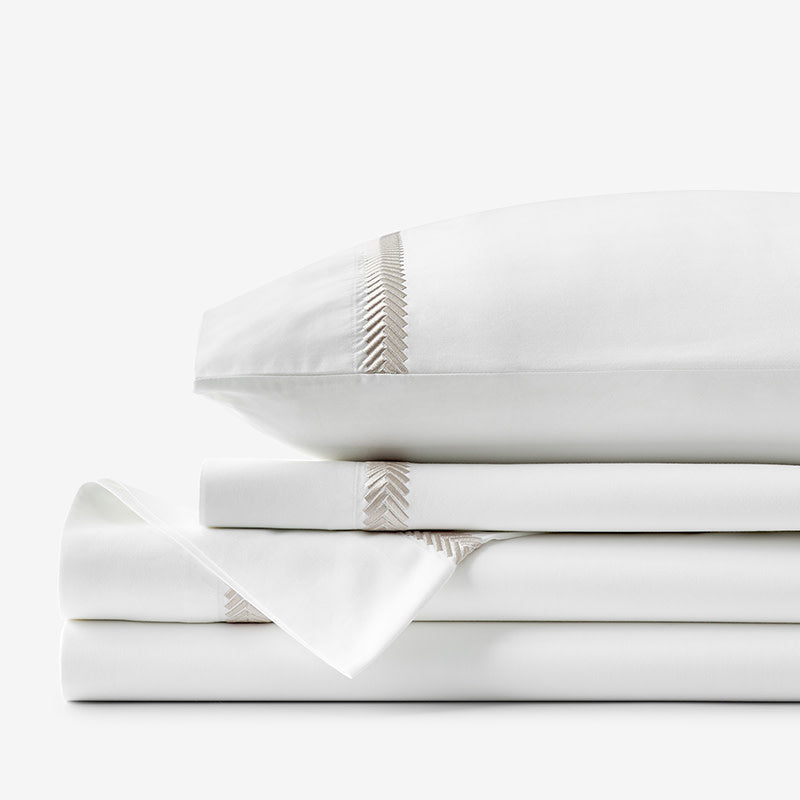 Hewett Luxe Smooth Egyptian Cotton Sateen Bed Sheet Set - Taupe, Full