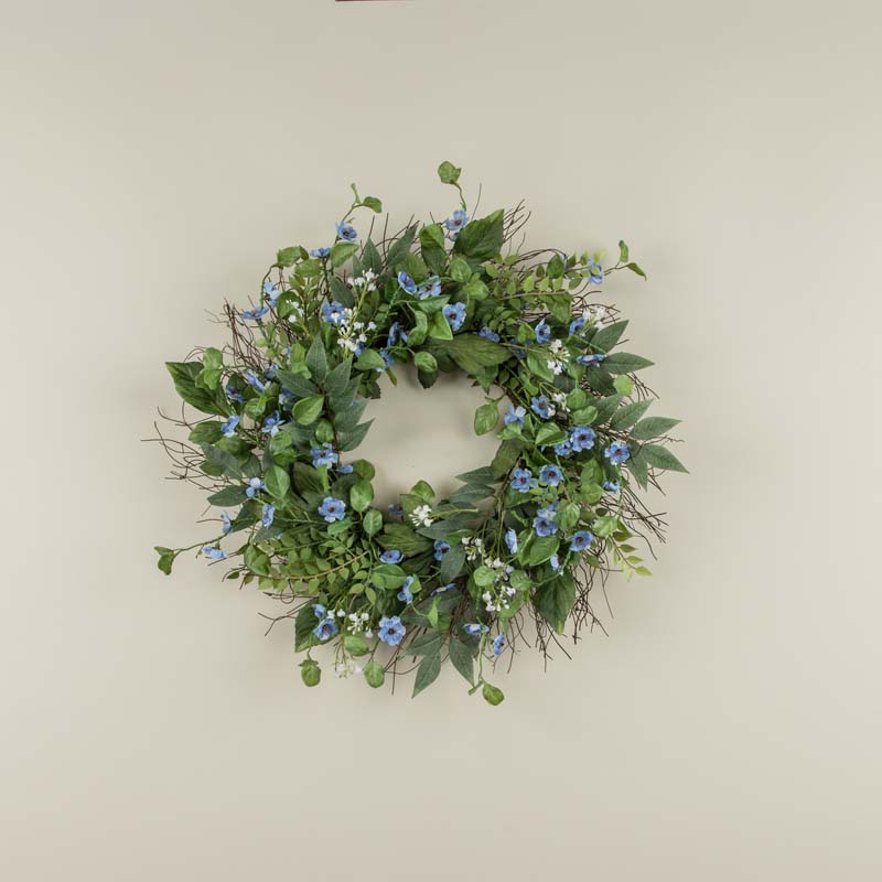 Blue Wildflower Wreath