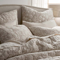 Kyla Floral Quilted Sham - Beige, Euro