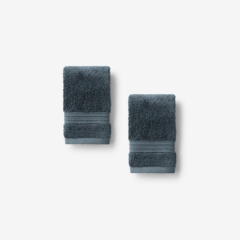 Cotton & TENCEL™ Lyocell Washcloths, Set of 2 - Sea Blue
