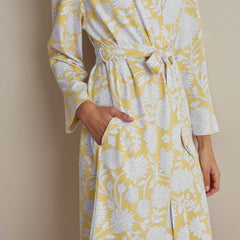 Printed Pima Cotton Women's Kimono Robe - Avignon, XS