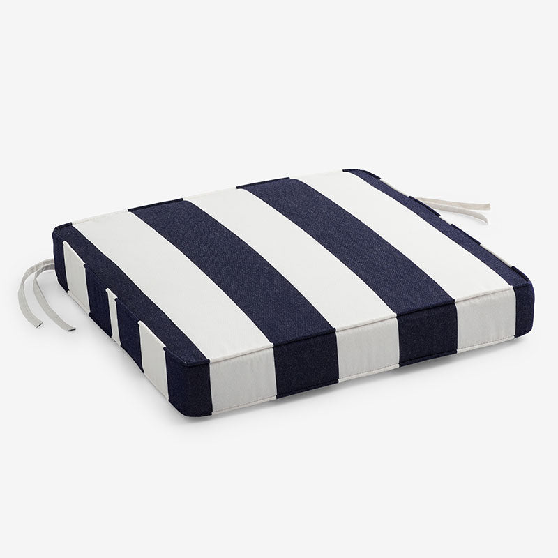 Replacement Boxed Edge Chair Cushion - Cabana Midnight, 21 in. x 19 in.