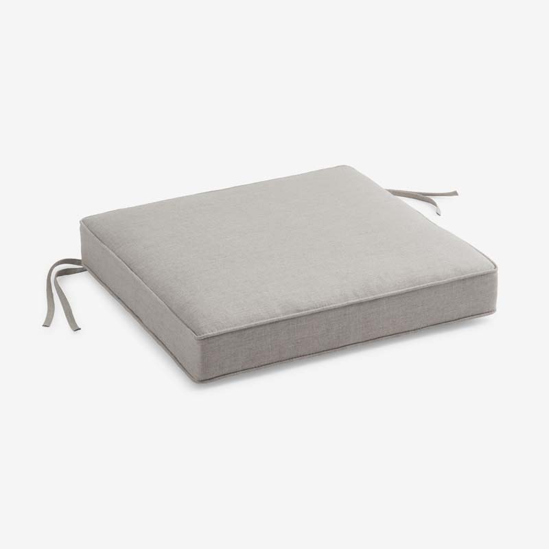 Rain Boxed Edge Replacement Chair Cushion - Silver, 18 in. x 18 in.