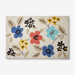 Hand-Hooked Indoor/Outdoor Rug - Claudia Floral, 24" x 36"