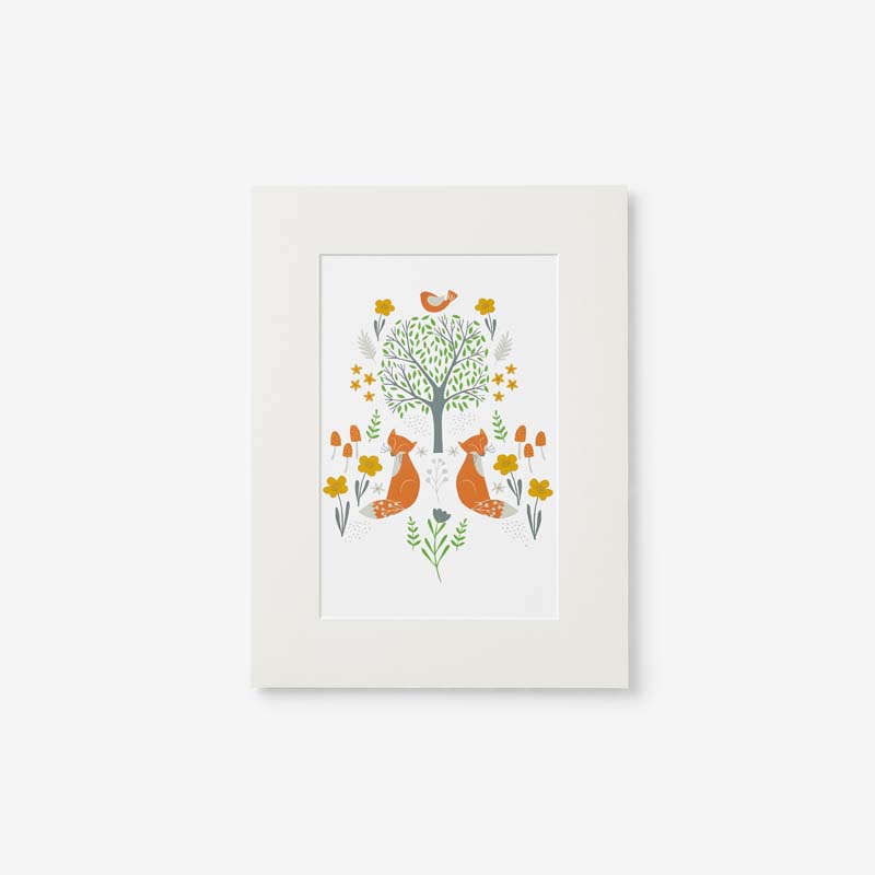 Forest Animals Wall Art - Orange