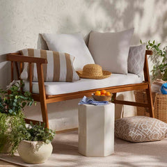 Herringbone Handwoven Reversible Indoor/Outdoor Rug - Linen, 6' x 9'